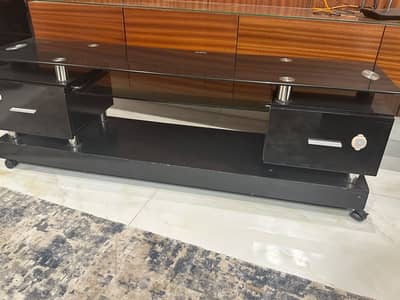 Black console table/tv trolley