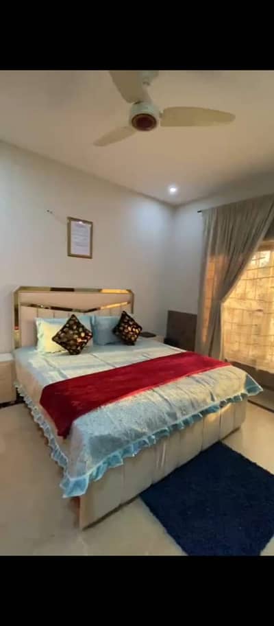 Bed with side tables