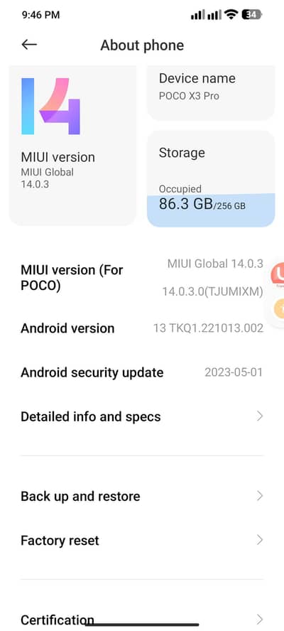 Xiaomi Poco X3 Pro