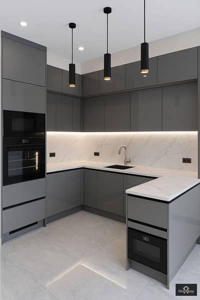 kitchen word robe media wall panel wall design
