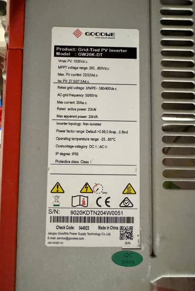 Goodwe european brand ongrid 20kw invertor