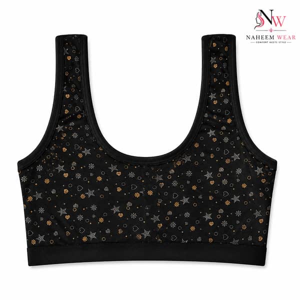 Teen Girls Cotton Blouse Black –Naheem Wear Soft Sleeveless Stretchable Inner Blouse for Everyday Wear | Free Size blouse For Girls