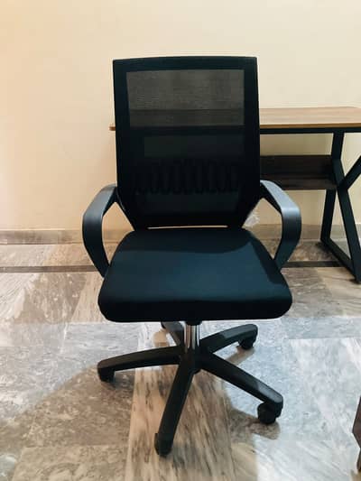 Office Table + Revolving Chair Set for Sale | Like New | Islamabad