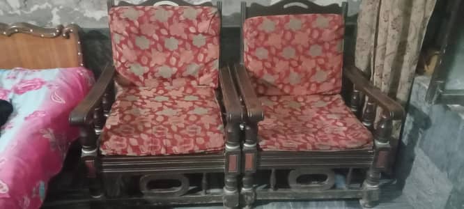 wooden sofa