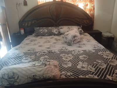 double bed and dressing table