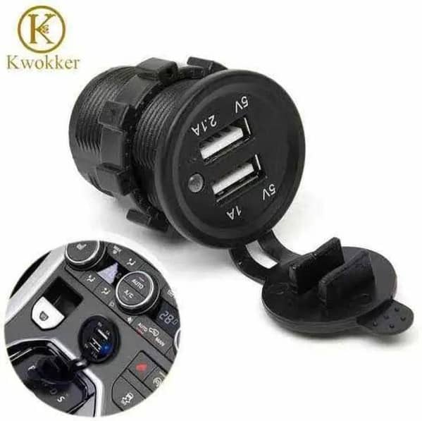 CAR UNIVERSAL MULTI USB SOCKET DUAL CHARGER FAST CHARGING 3.1A DUAL USB OUTLET DC 12V POWER OUTLET