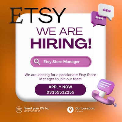 Etsy store manager ecommerce ka knowledge ho listing order processing
