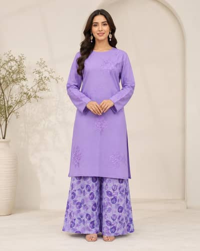 Lavender Embroidery unstitched 2 Piece Lawn unstitched