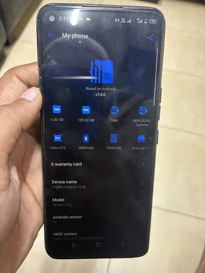 Tecno camon 16se