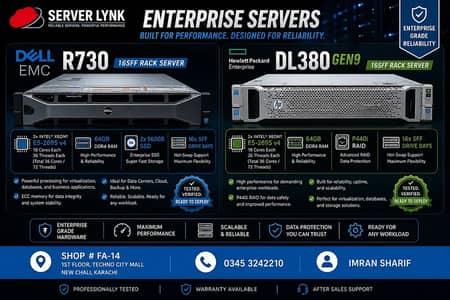 Dell R730 16SFF Server – 2x Xeon E5-2695 v4 | 64GB RAM | 2x 960GB SSD