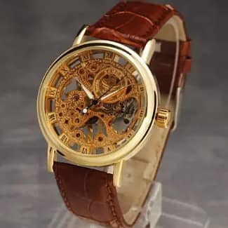 Leather Skeleton Watches for Men-TW002| High Quality