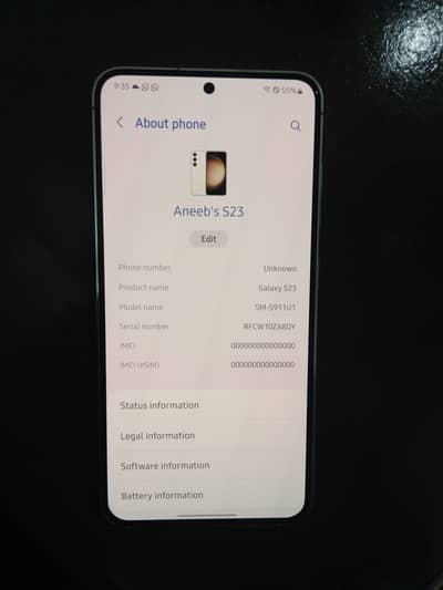 Samsung Mobile S23 for Sale in 10/10 condition. Non PTA 8+8 GB /128 GB