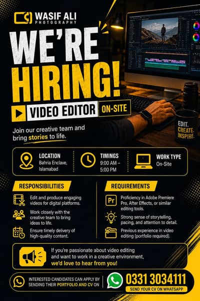 Hiring Video Editor