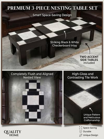 wooden table / sofa center table / glass top table / side table
