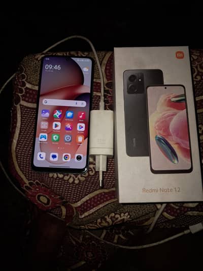 Redmi Note 12 with Original Box Charger 8GB Ram 128GB Memory