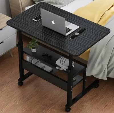 Premium Black Computer Table / Study Desk with Storage Shelves
