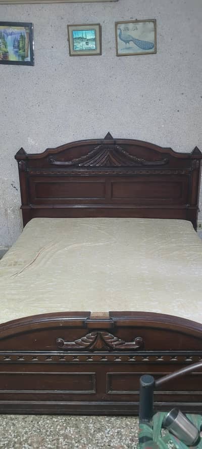 DOUBLE BED  WITH MATRESS MASTER and Dressings  table
