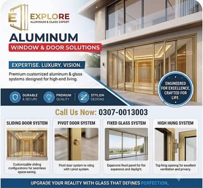 aluminium door and window / glass partition / Home interior  and glass