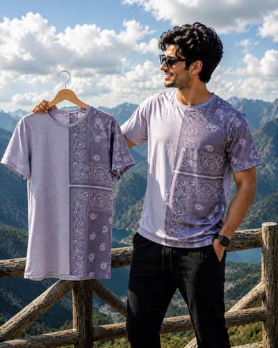  Premium Paisley Printed T-Shirt |Soft Cotton |