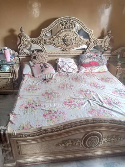 bed and dressing
