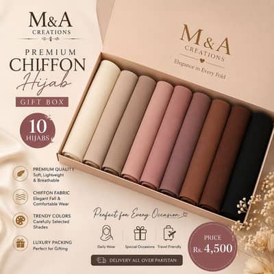 Premium Chiffon Hijab Gift Box
