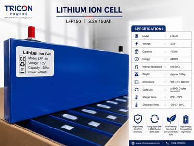 LFP150 Lithium Ion Cell  3.2V 150Ah Sunwooda
