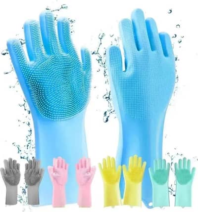 Automatic Silicone Dish Washing Gloves | Kitchen Cleaning Gloves