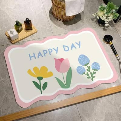 Diatom Absorbent Bathroom Mat Non-Slip Floor Tile [10/10 Brand New]