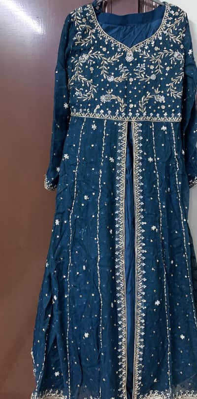 Beautiful HandCrafted Teal Lehenga | Complete Set