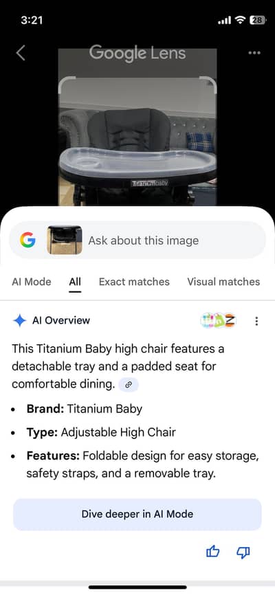Baby food chair