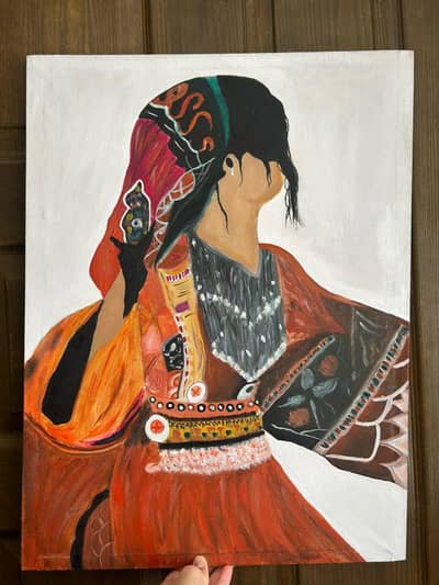 afghani girl painting