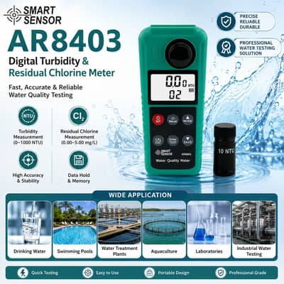 Smart Sensor AR8403 Digital Turbidity & Residual Chlorine Meter