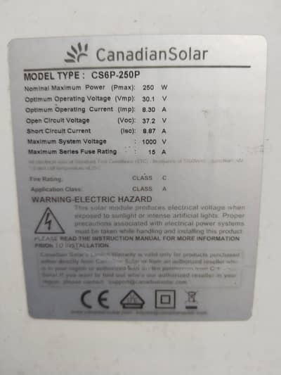 Canadian solar panel