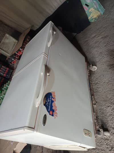 waves double door deep freezer