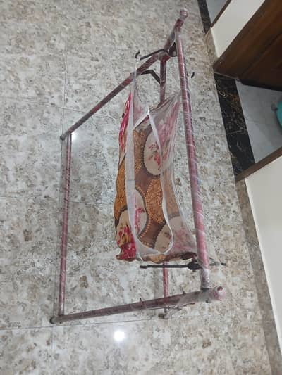baby cradle swing metal with mosquito net