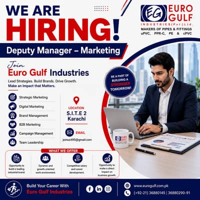 Deputy Manager – Marketing Required