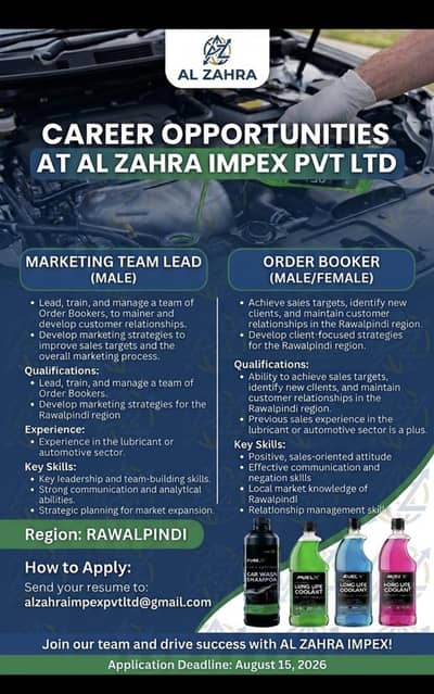 Marketing team lead And Order Booker