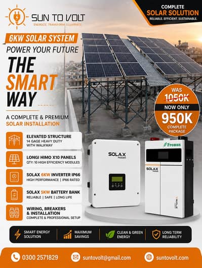 6kW Hybrid Solar System** from **Sun to Volt**!