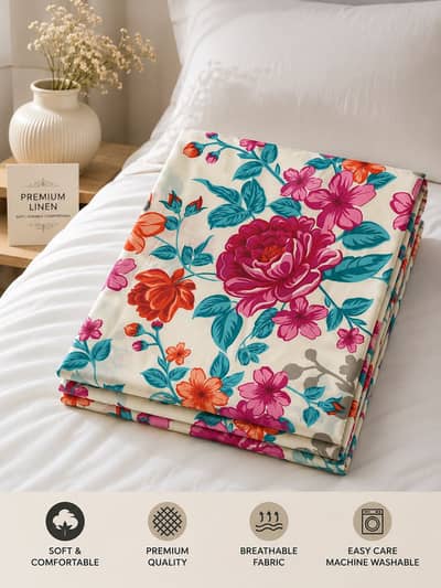 Premium King Size Bedsheet – Stylish & Comfortable