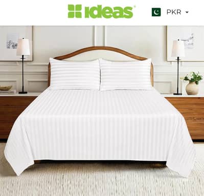 Luxury Stripe Double Bed Sheet Set By Ideas