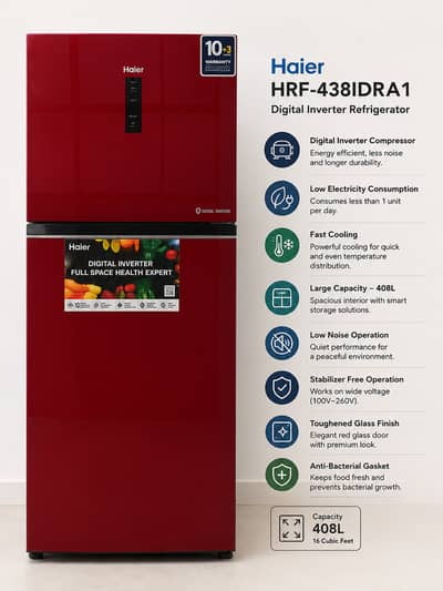 Haier HRF-438IDRA1 Digital Inverter Refrigerator 408L (16 Cu. Ft. ) – R
