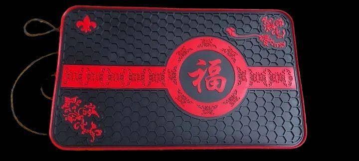 CAR DASHBOARD NON-SLIP MAT ANTI SLIP MAT CAR STICKY DASH BOARD MAT CHINESE BLESSING LOGO MADE IN CHINA 27.5x16 SIZE