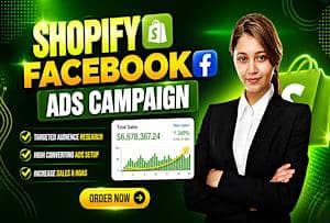 Shopify store designing and Facebook adds