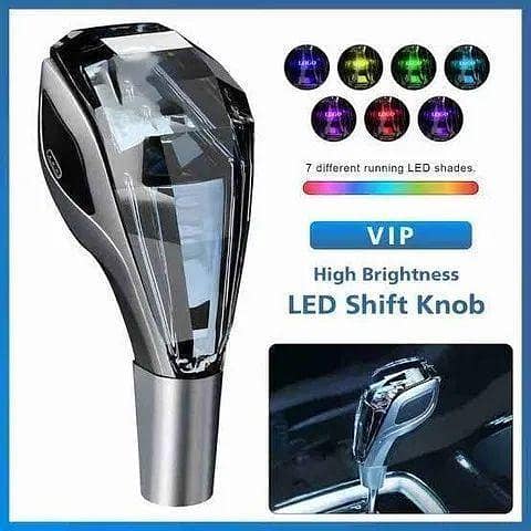 CAR UNIVERSAL LED LIGHT CRYSTAL GEAR SHIFT KNOB COVER TRANSFORMERS LOGO COLOR LIGHT RECHARGEABLE DECORATION FOR AUTOMATIC CARS TRANSFORMERS LOGO