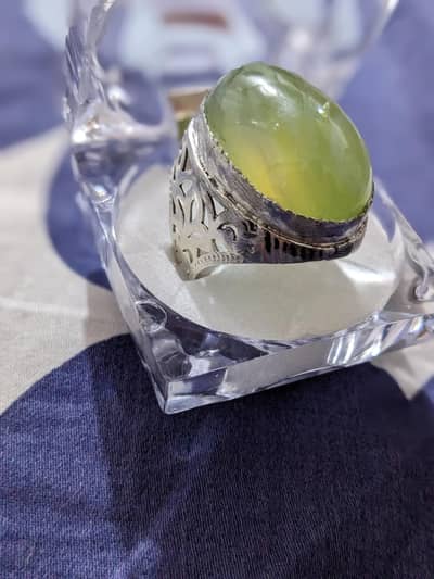 Silver ring Genuine Aqeeq ( Agate)