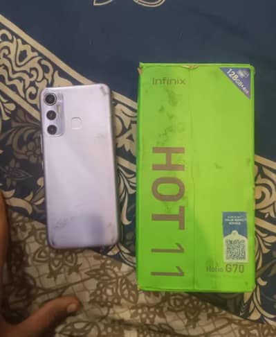 Infinix Hot 11 panel brack and sim jacket chang