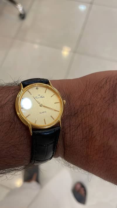Vintage 1990s Louis Arden Men’s Quartz Watch, 18K Gold Plated