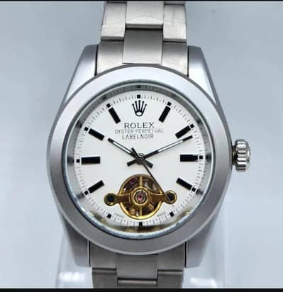 Rolex Style Men's Stainless Steel Luxury Wrist Watch – Silver