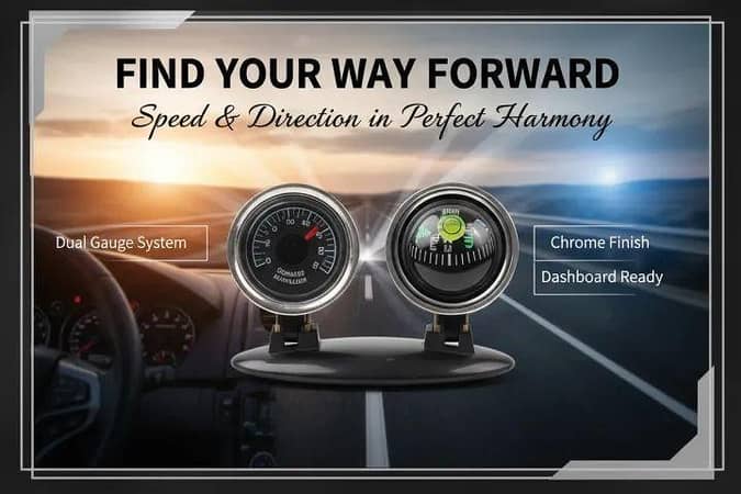CAR NAVIGATION AND TEMPERATURE GUAGE 2 IN 1