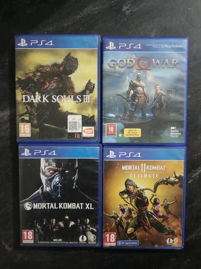 God Of War Mortal Kombat Dark Souls PS4 Games